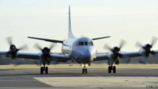 File photo: An Australian RAAF P-3 Orion returns to Base Pearce after a day of searching an area in the Indian Ocean for the missing Malaysia Airlines Flight MH370, 8 April 2014