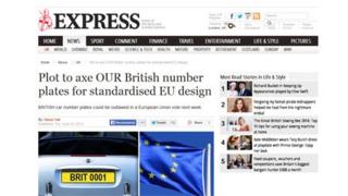 Daily Express article - screen grab