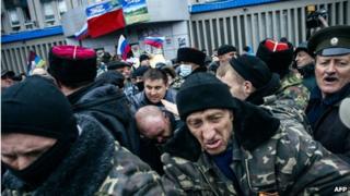 Pro-Russian armed group in Luhansk