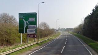 A420 at Watchfield roundabout