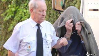 Dudley Boakes arriving at court on 15 April