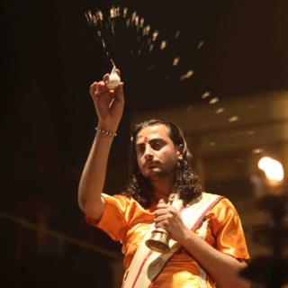 A Hindu priest in Varanasi