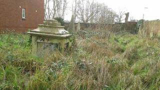 The graveyard before the renovation work started