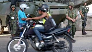 Brazilian soldiers in Rio, 19 April