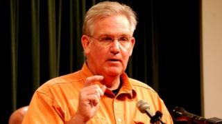 Missouri Governor Jay Nixon speaks at a press conference in 2011.