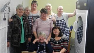 Women at laundry in Provanhill