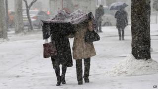 Women in snow