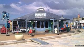 Filming The Café in Weston-super-Mare