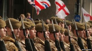 Generic shot of troops from the 2nd Battalion, The Royal Anglian Regiment