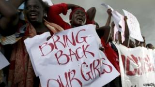 Protesters in Abuja on 30 April
