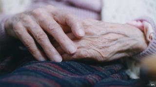 Elderly hands