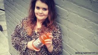 Sarah Kavanagh, holding a sports drink