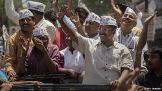 File photo of Arvind Kejriwal in Varanasi (on 23 April 2014)
