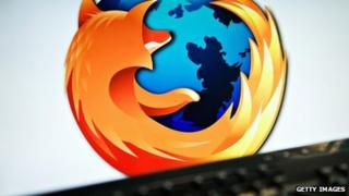 Mozilla logo and keyboard