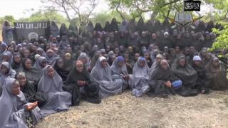 A group of girls, claimed to be the missing school girls