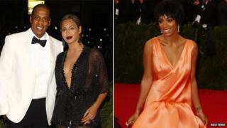 Jay Z, Beyonce and Solange Knowles