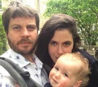 Ciarán Ó Dochartaigh, his wife Laura and son Emilio