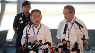Malaysia Airlines chief executive Ahmad Jauhari Yahya and chairman