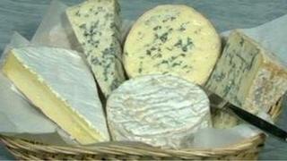 Variety of cheeses