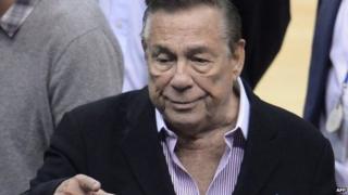 Los Angeles Clippers owner Donald Sterling as he attends the NBA playoff game between the Clippers and the Golden State Warriors in Los Angeles, California 21 April 2014