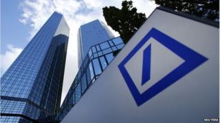 headquarters of Deutsche Bank is seen in Frankfurt in this October 29, 2013 file photo