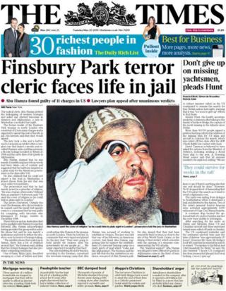 The Times front page
