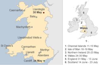 Baton relay map