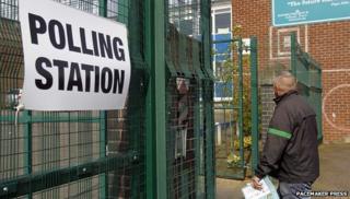 Polling stations opened at 07:00 BST and closed at 22:00 BST