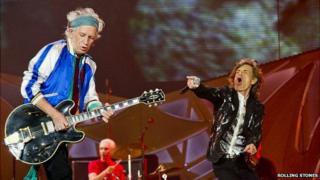 The Rolling Stones on stage in Oslo