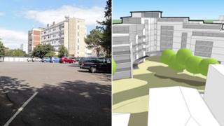 Current car park and site plans