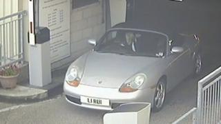 CCTV image of Rui Li leaving the hospital car park