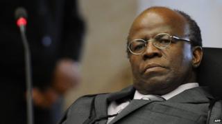 Supreme court judge Joaquim Barbosa, Oct 2012