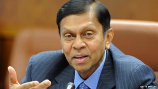 Ajith Nivard Cabraal, Sri Lanka's Central Bank Governor.