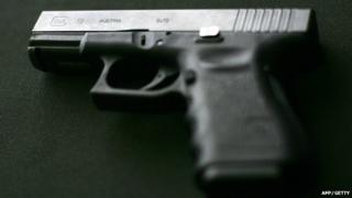 A Glock handgun