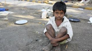 Boy begging
