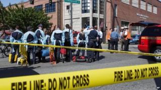 Emergency teams at Seattle Pacific University. 5 June 2014