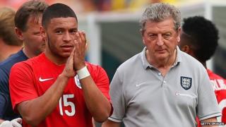 Alex Oxlade-Chamberlain and Roy Hodgson