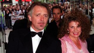 Rik Mayall and his wife Barbara Robbin