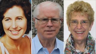 From left to right Pamela Shimwell-Mayo (MBE), Tim Cullen (MBE) and Judy Arnold (BEM)