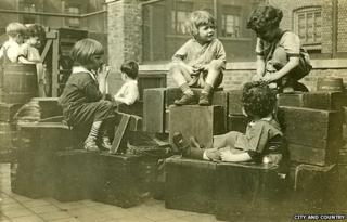 Archive photo of children playing in the yard