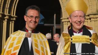 The Dean of Ripon, the Very Revd John Dobson, with the Bishop of Knaresborough, Rt Revd James Bell