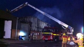 Fire on Ferndown industrial estate