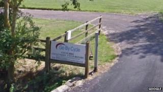 Entrance to campsite