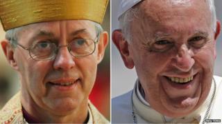 Archbishop of Canterbury Justin Welby and Pope Francis
