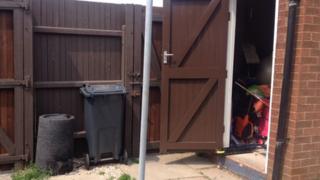 Tom Cutbill's grandmother's garden in New Henry Street in Oldbury