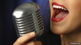 Woman singing
