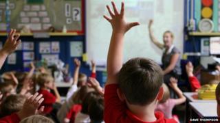 Children in a class room