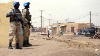 UN peacekeepers in Kidal, Mali - 2013
