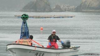 Google Street View camera mounted on a boat off the Japan coast
