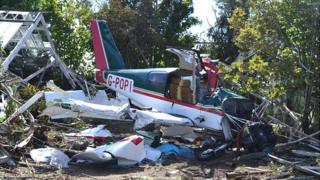 Plane crashed in a greenhouse near Guernsey Airport